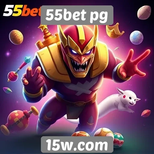 Variedade de jogos disponíveis na plataforma 55bet pg